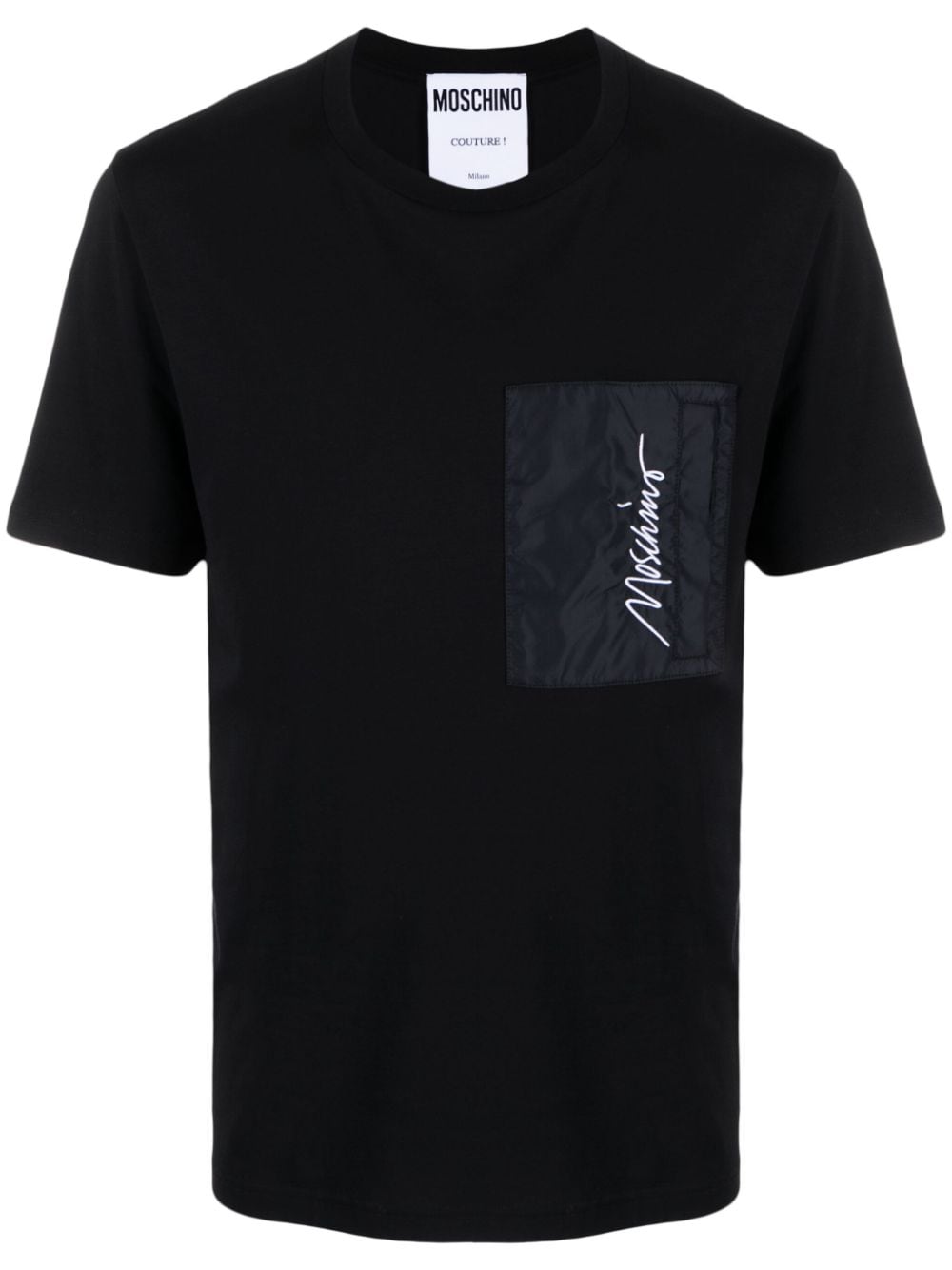 Moschino logo-embroidered cotton T-shirt - Black von Moschino