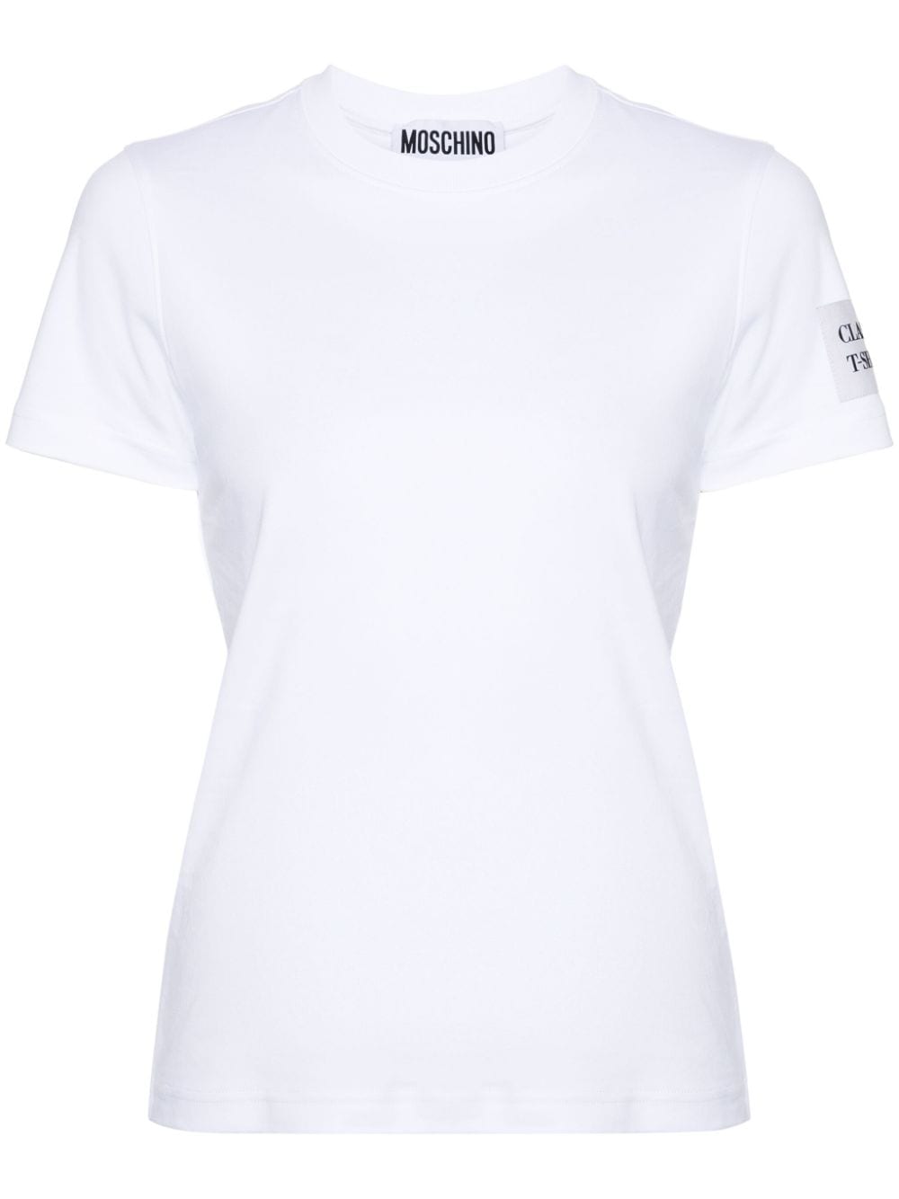 Moschino logo-embroidered cotton T-shirt - White von Moschino