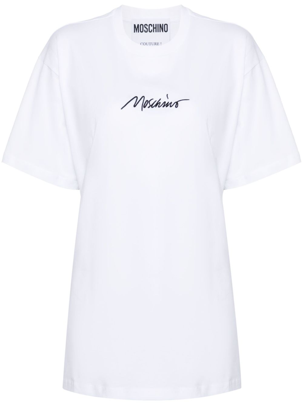 Moschino logo-embroidered cotton T-shirt - White von Moschino