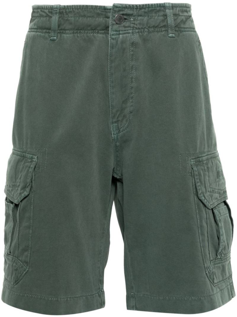 Moschino logo-embroidered cotton cargo shorts - Green von Moschino