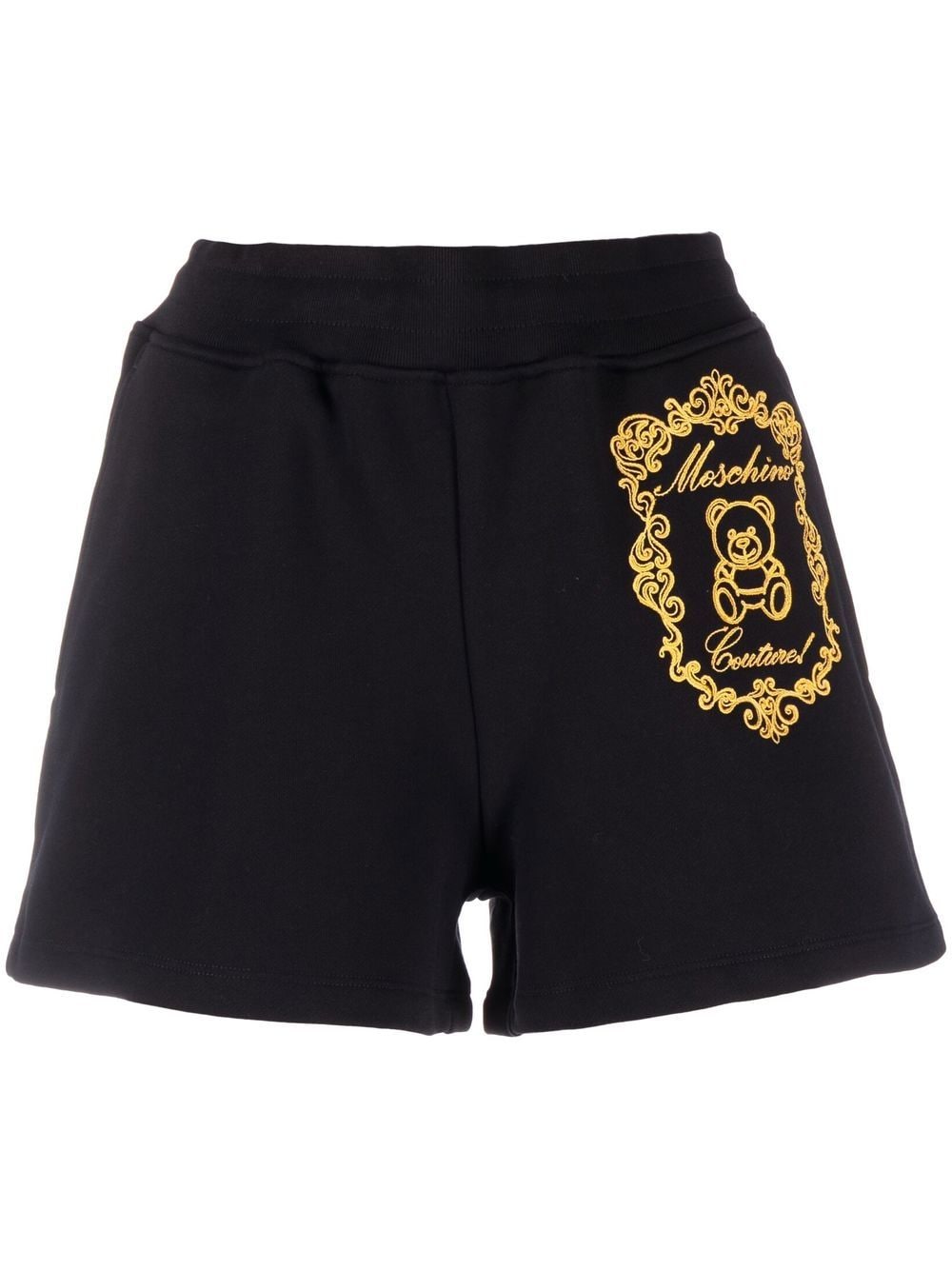 Moschino logo-embroidered cotton shorts - Black von Moschino