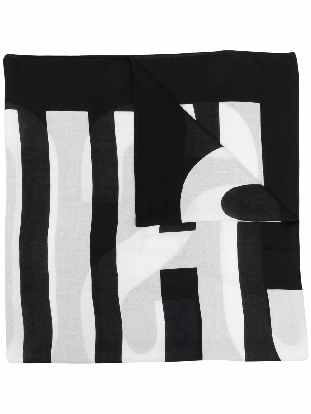 Moschino logo embroidered scarf - Black von Moschino