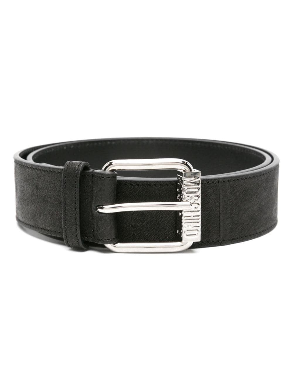 Moschino logo-engraved leather belt - Black von Moschino