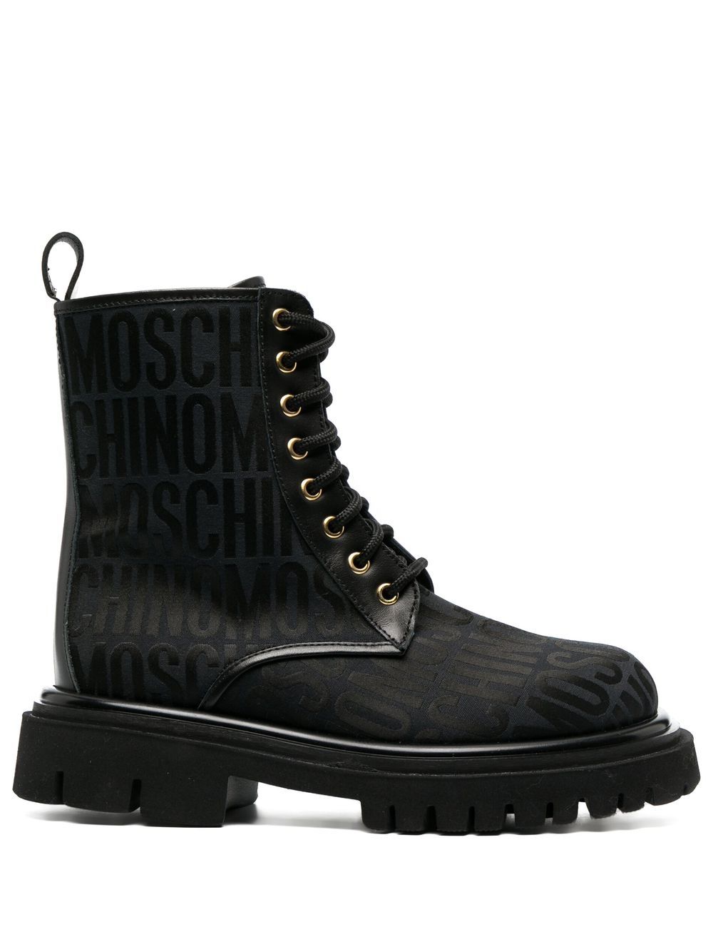 Moschino logo-jacquard ankle boots - Black von Moschino