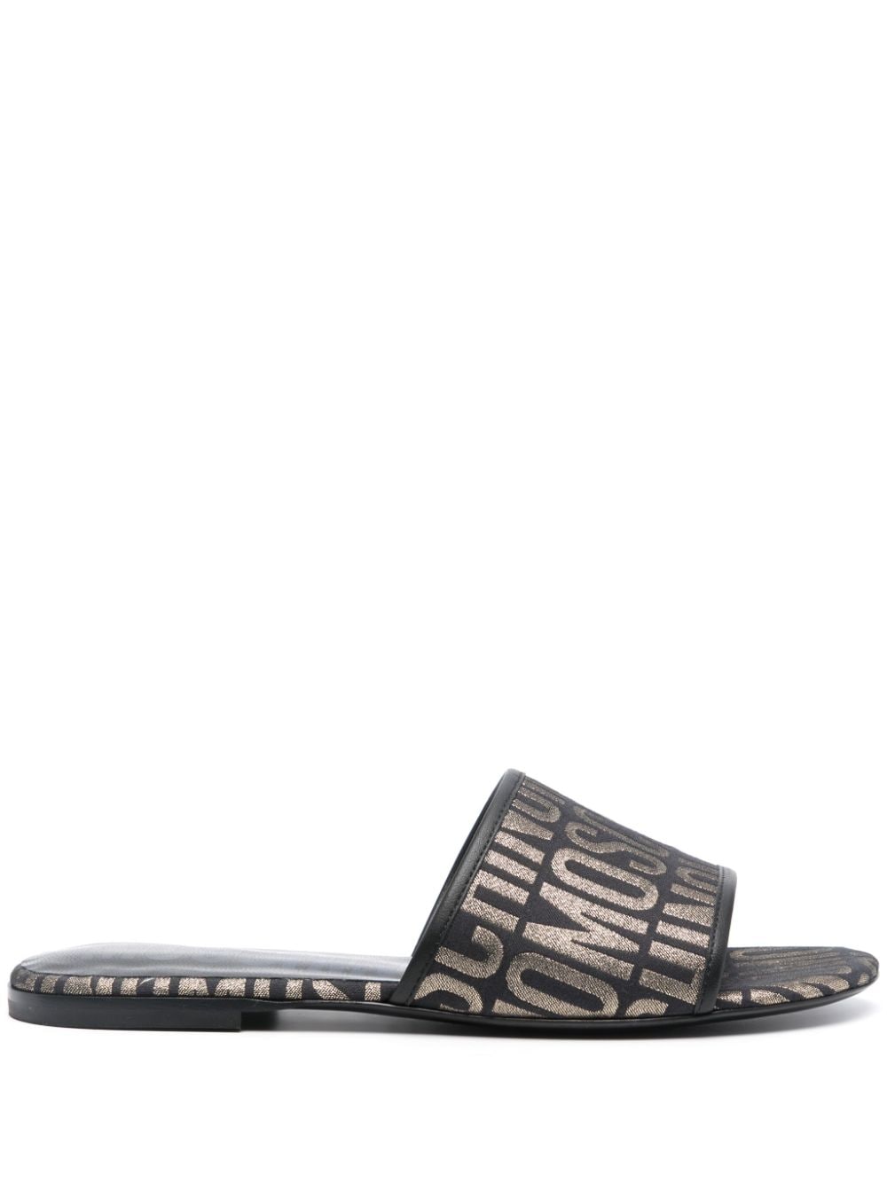 Moschino logo-jacquard sandals - Black von Moschino