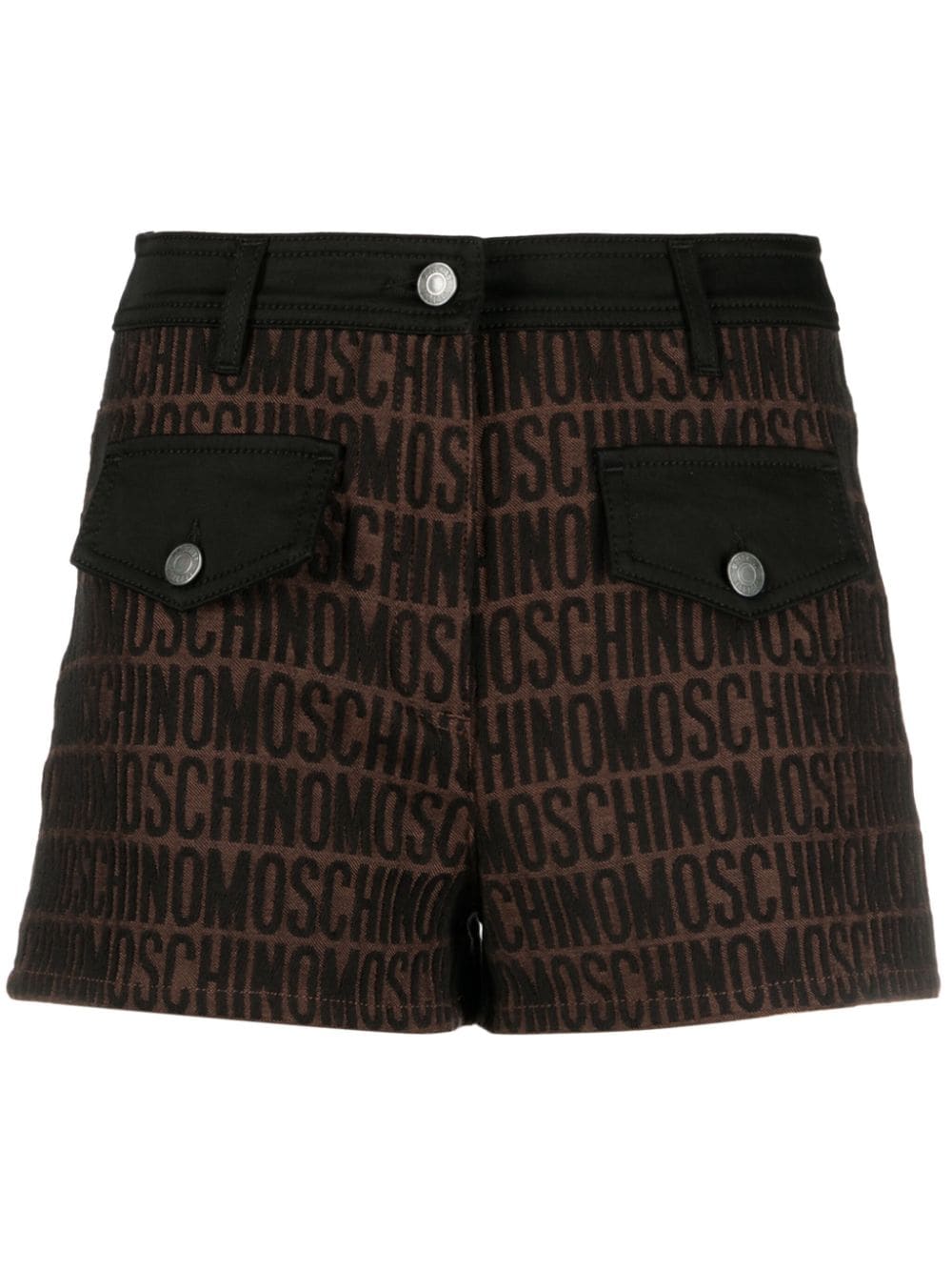 Moschino logo-jacquard short shorts - Brown von Moschino