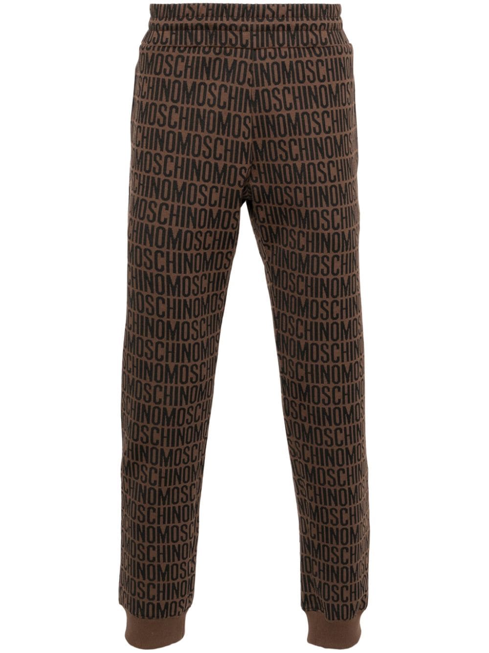 Moschino logo-jacquard track pants - Brown von Moschino