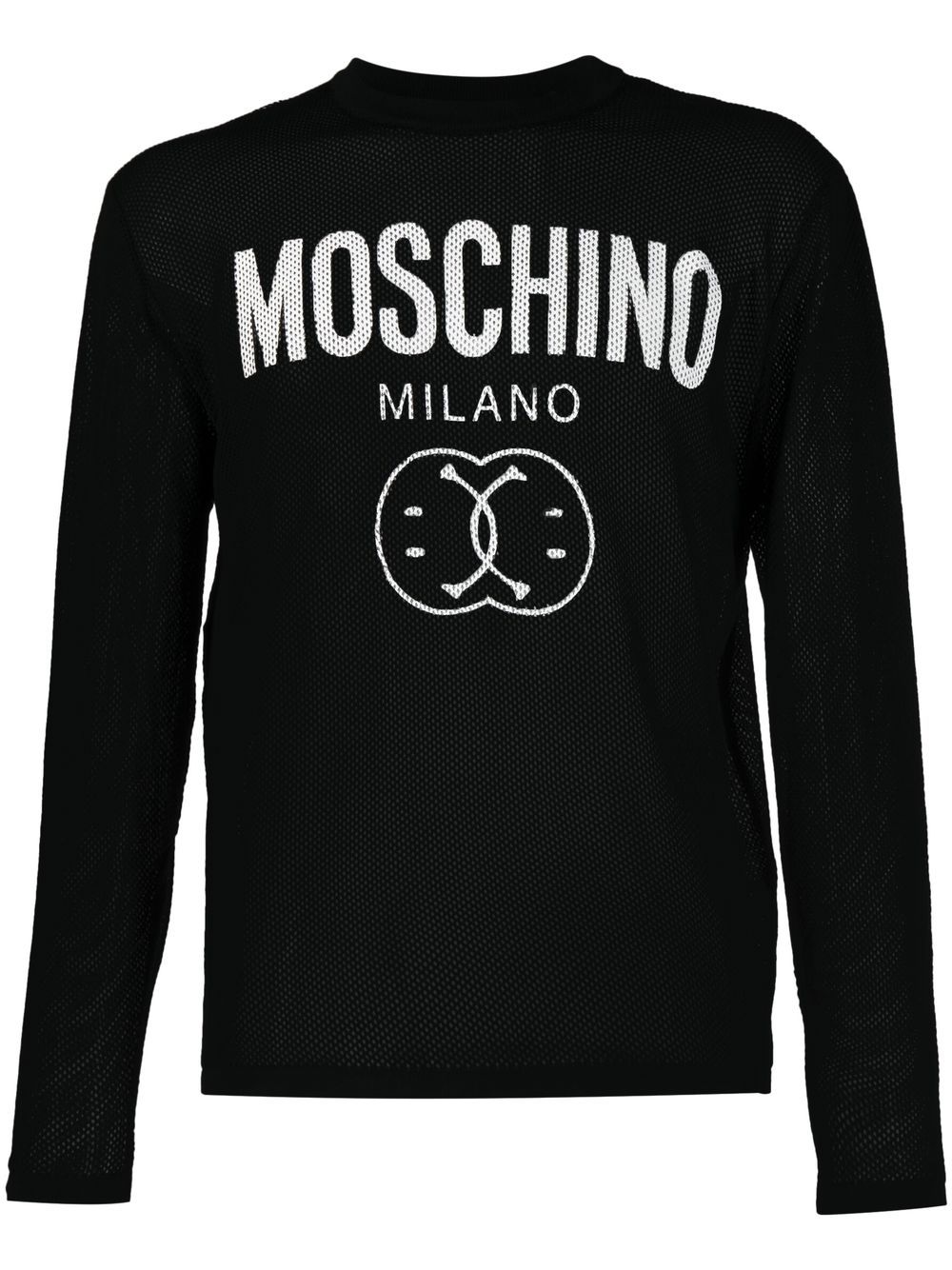 Moschino logo-knit cotton jumper - Black von Moschino
