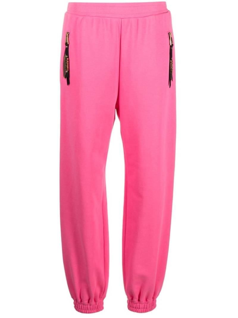 Moschino logo-lettering jersey track pants - Pink von Moschino