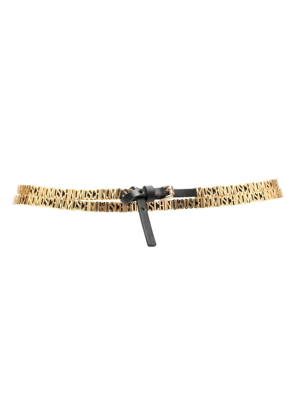 Moschino logo-lettering leather belt - Black von Moschino