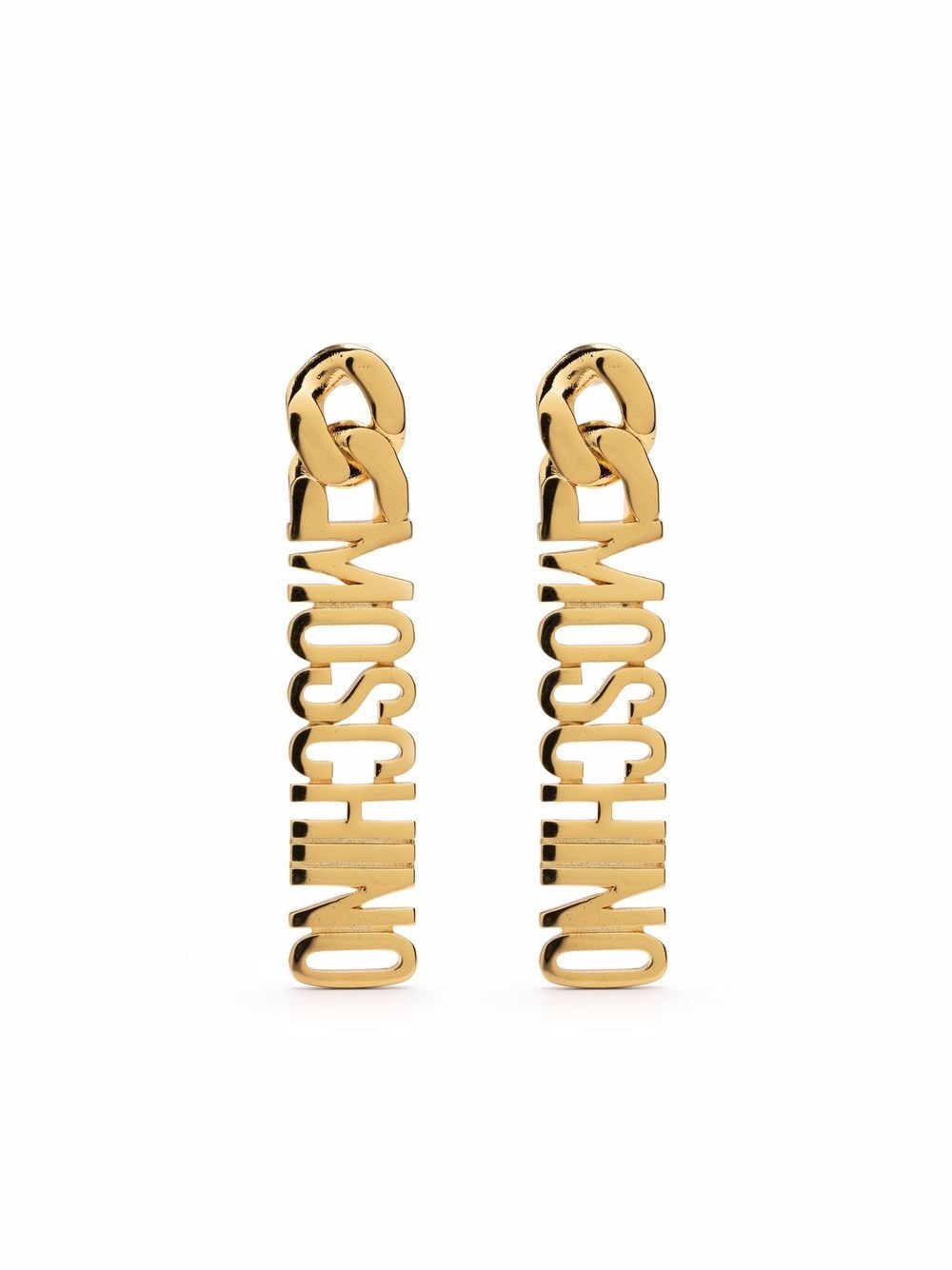 Moschino logo-lettering pendant earring - Gold von Moschino