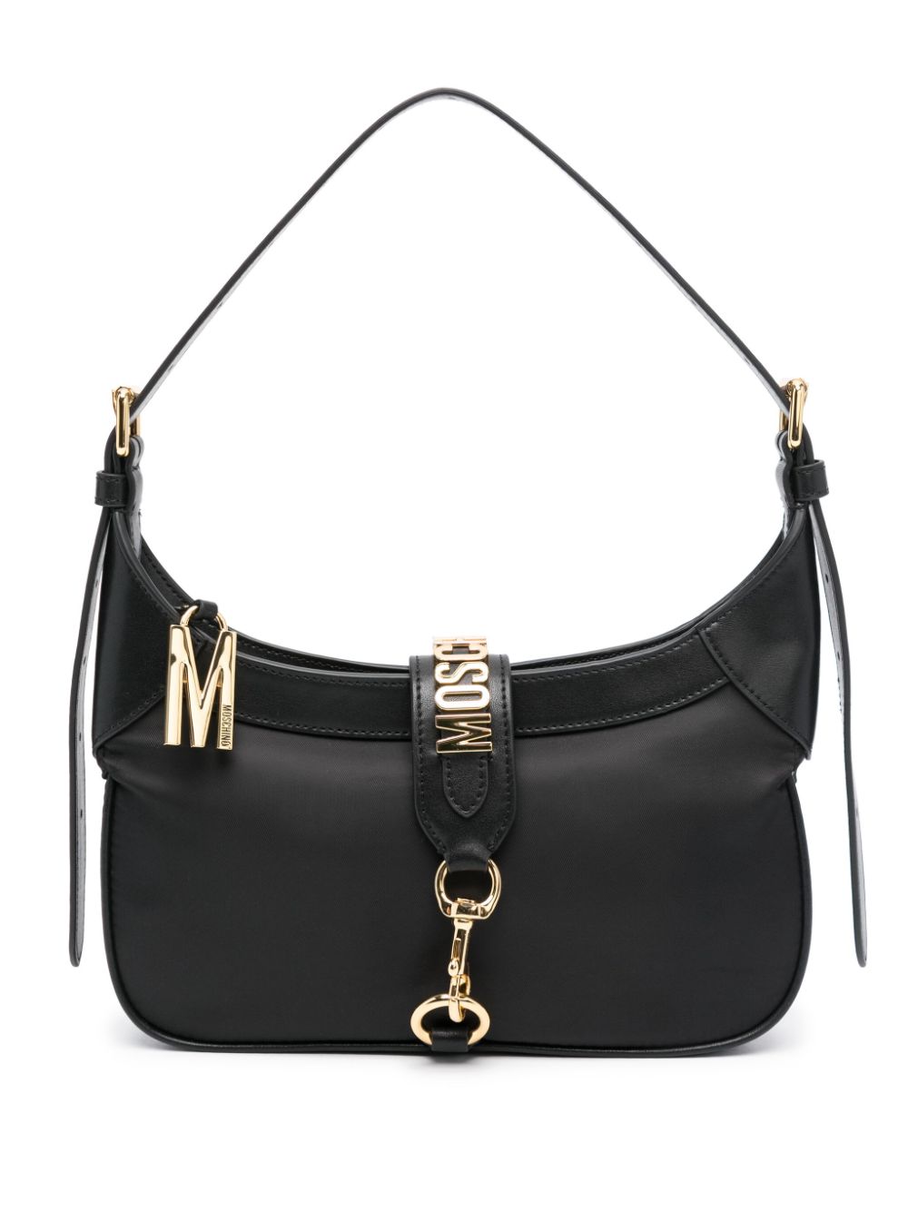 Moschino logo-lettering shoulder bag - Black von Moschino