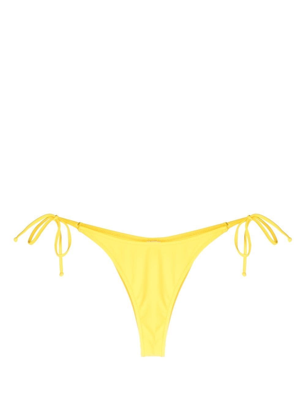 Moschino logo-patch bikini bottoms - Yellow von Moschino