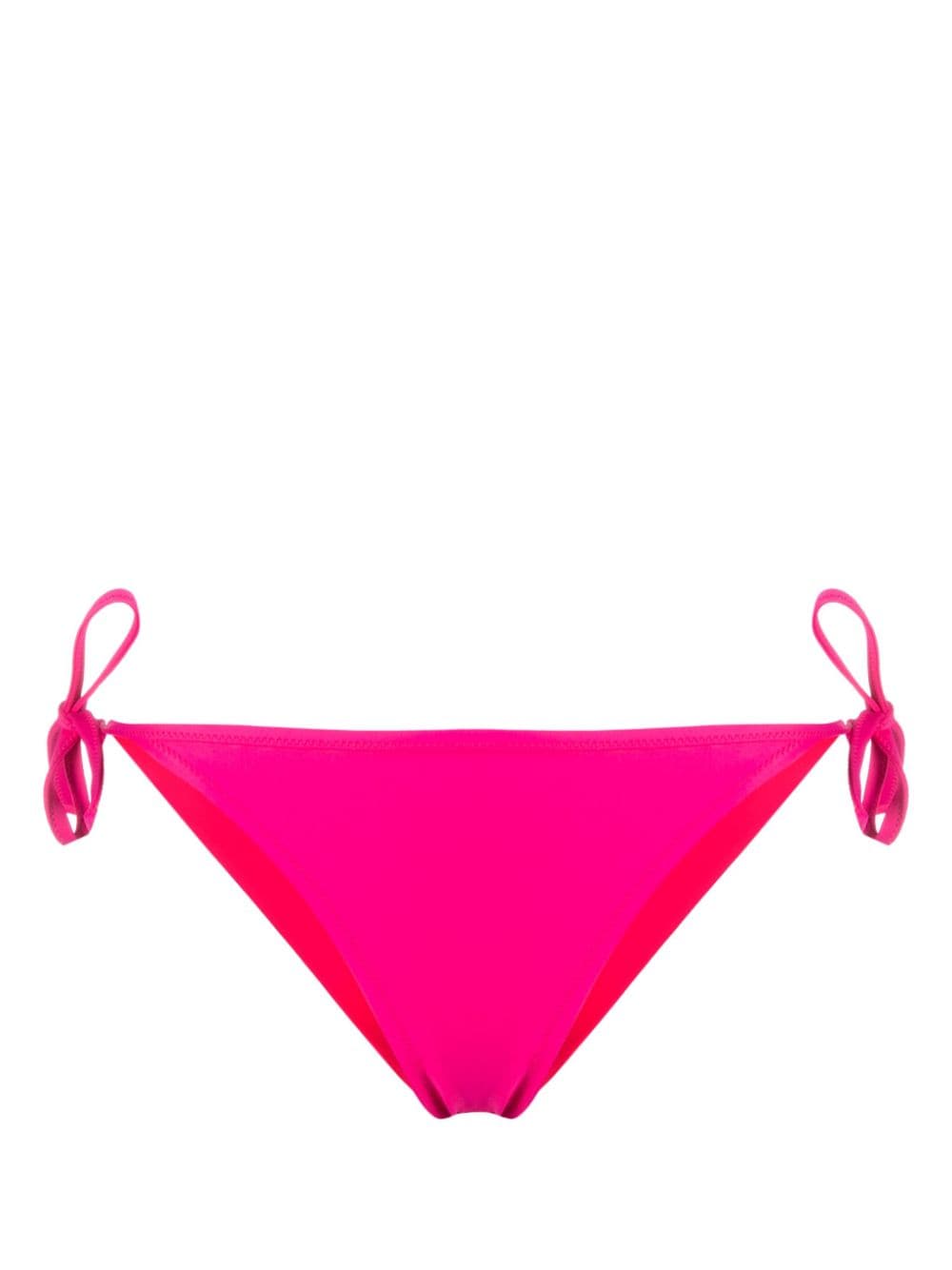 Moschino logo patch side tie bikini bottoms - Pink von Moschino