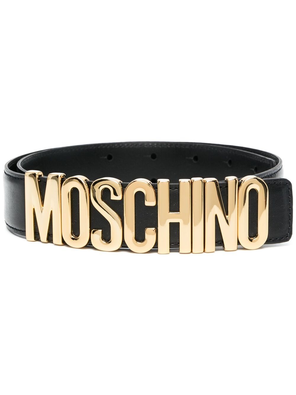 Moschino logo-plaque belt - Black von Moschino