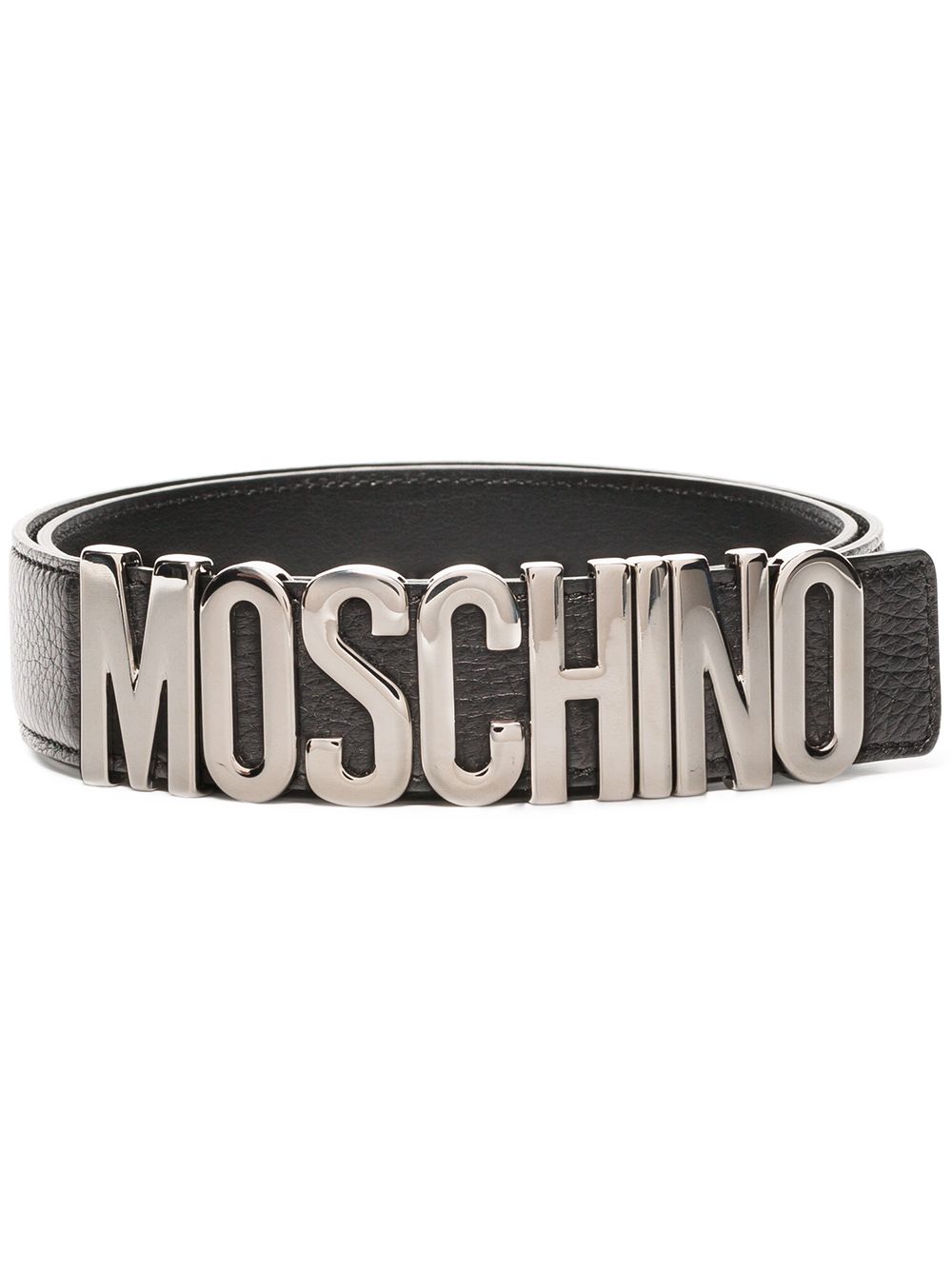 Moschino logo plaque belt - Black von Moschino