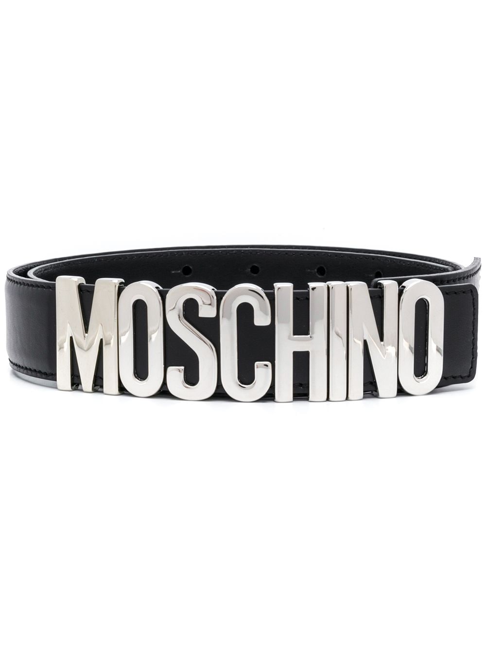 Moschino logo plaque belt - Black von Moschino