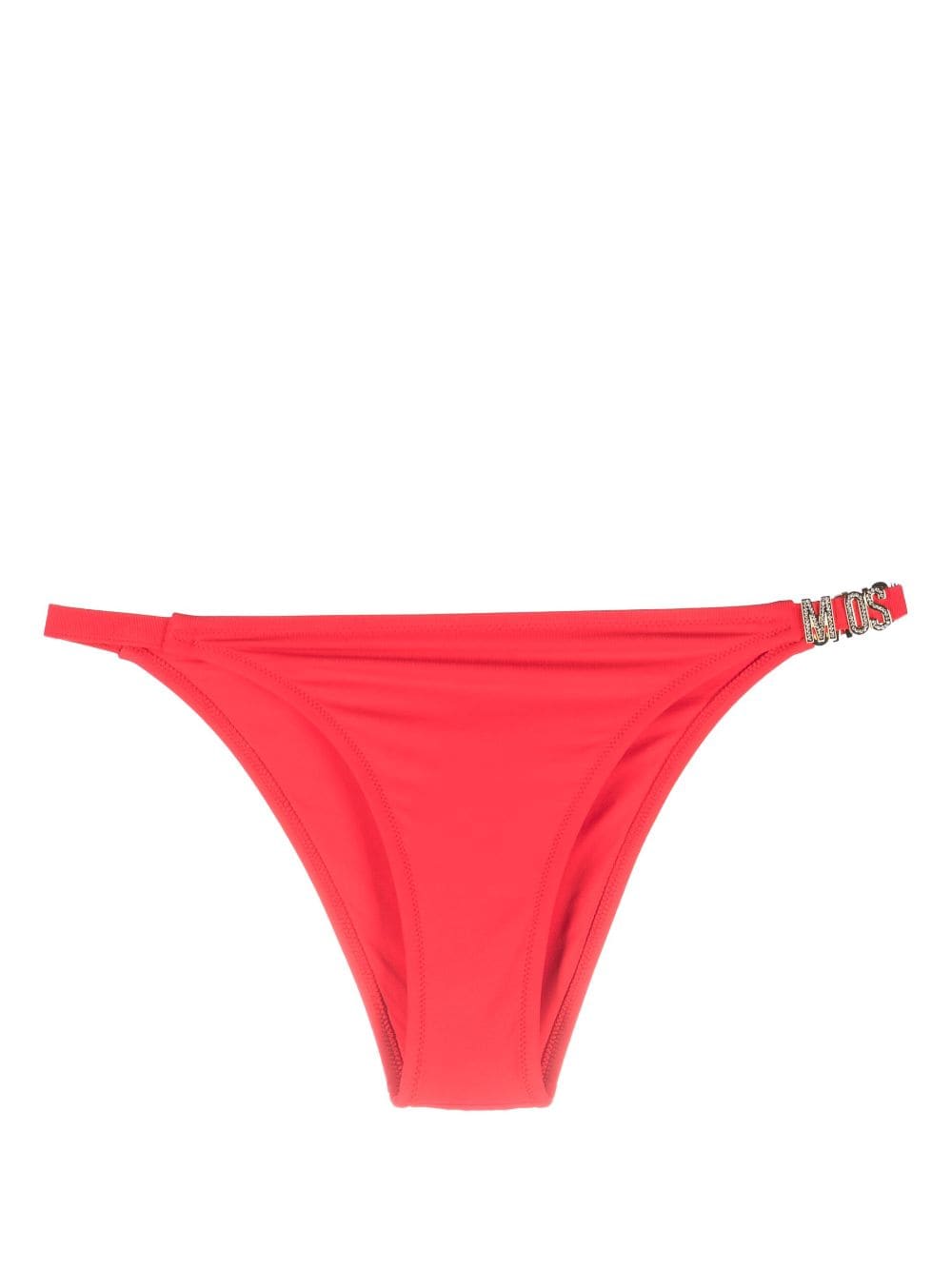 Moschino logo-plaque bikini bottoms - Red von Moschino