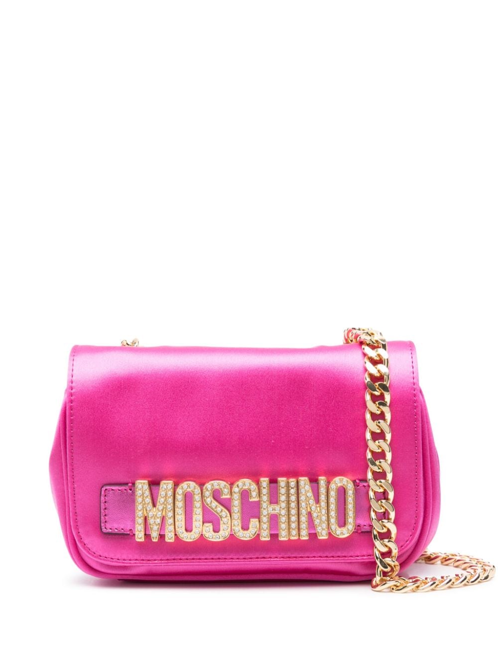 Moschino logo-plaque crossbody bag - Pink von Moschino
