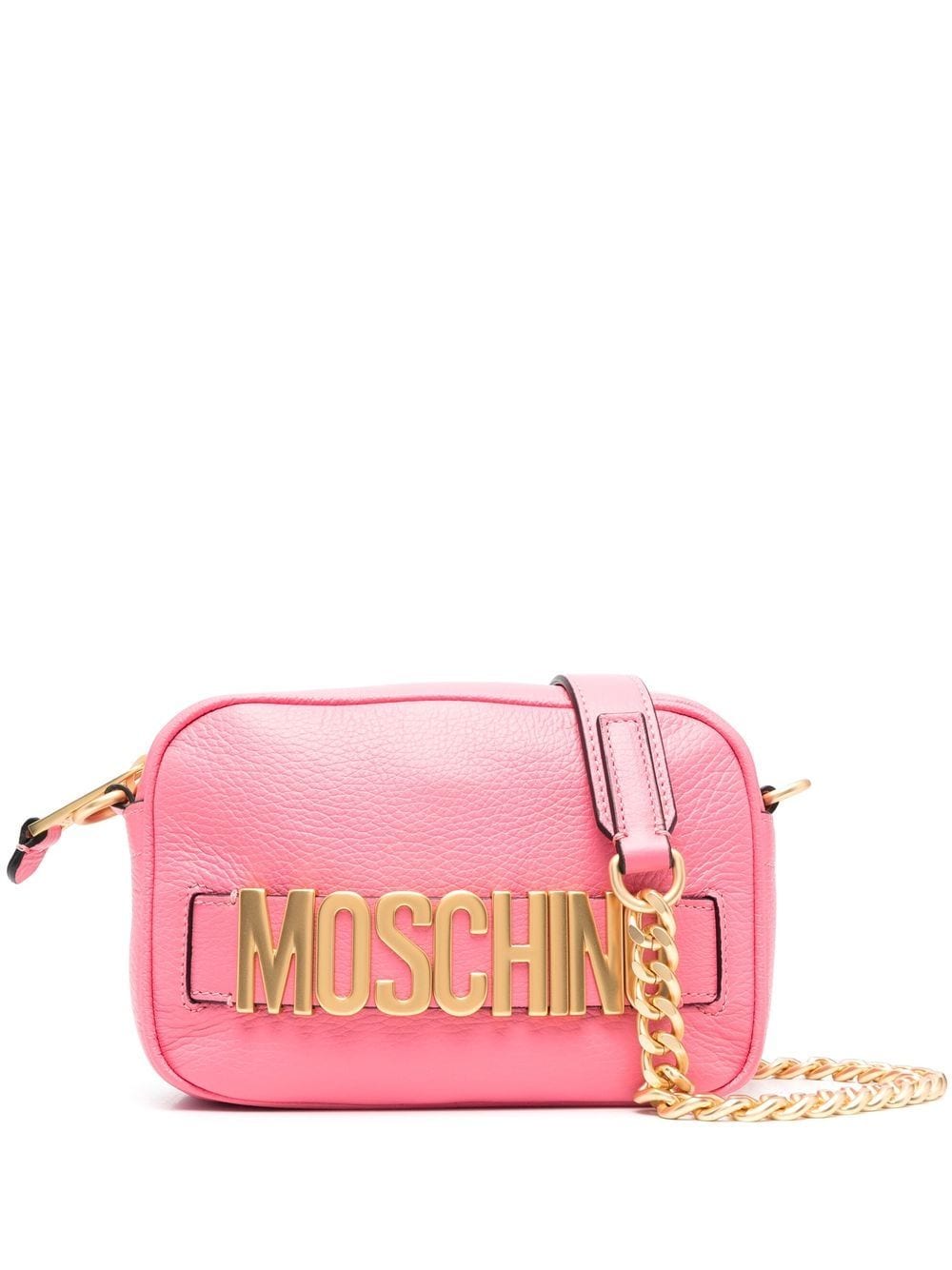 Moschino logo-plaque shoulder bag - Pink von Moschino