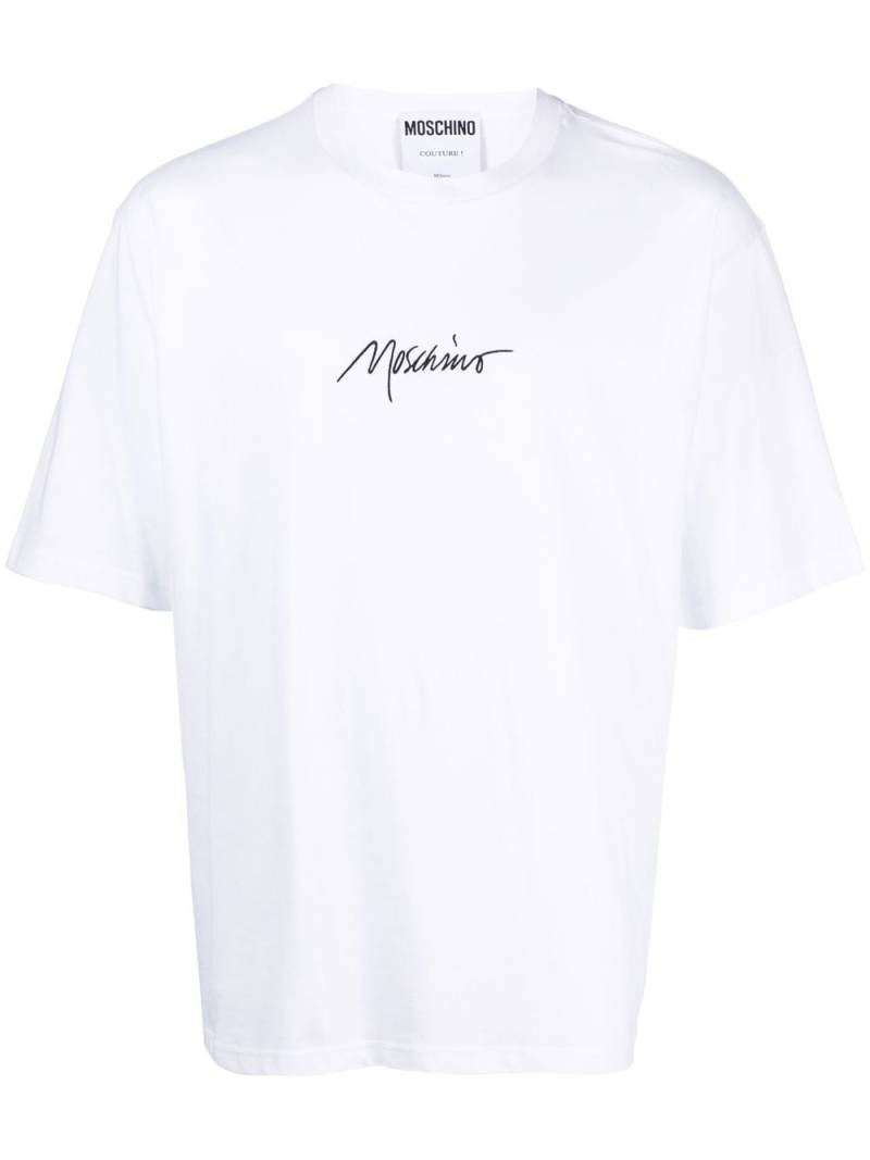 Moschino logo-print T-shirt - White von Moschino