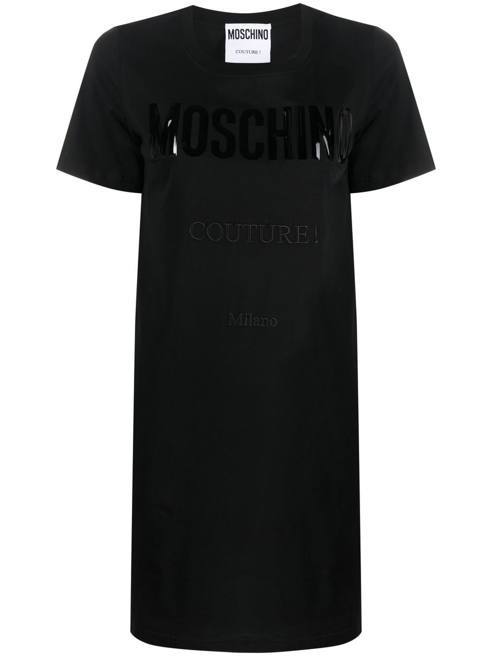 Moschino logo print T-shirt dress - Black von Moschino