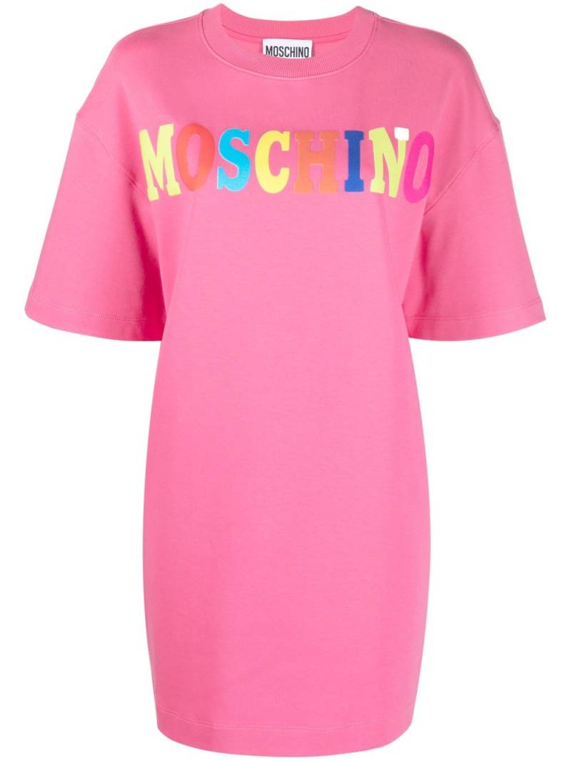 Moschino logo-print T-shirt dress - Pink von Moschino