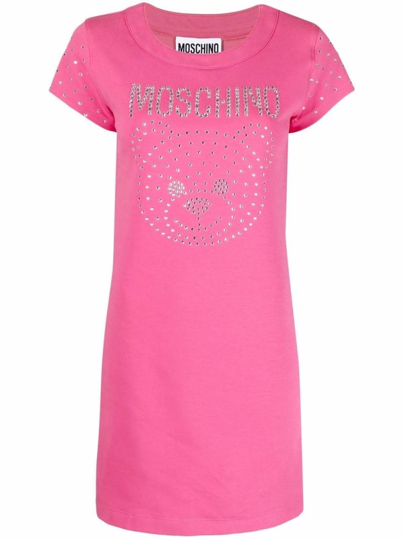 Moschino logo-print T-shirt dress - Pink von Moschino