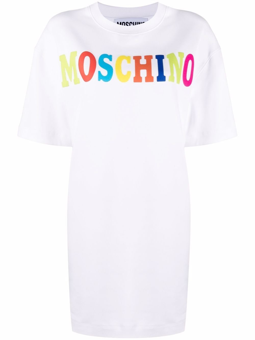 Moschino logo-print T-shirt dress - White von Moschino