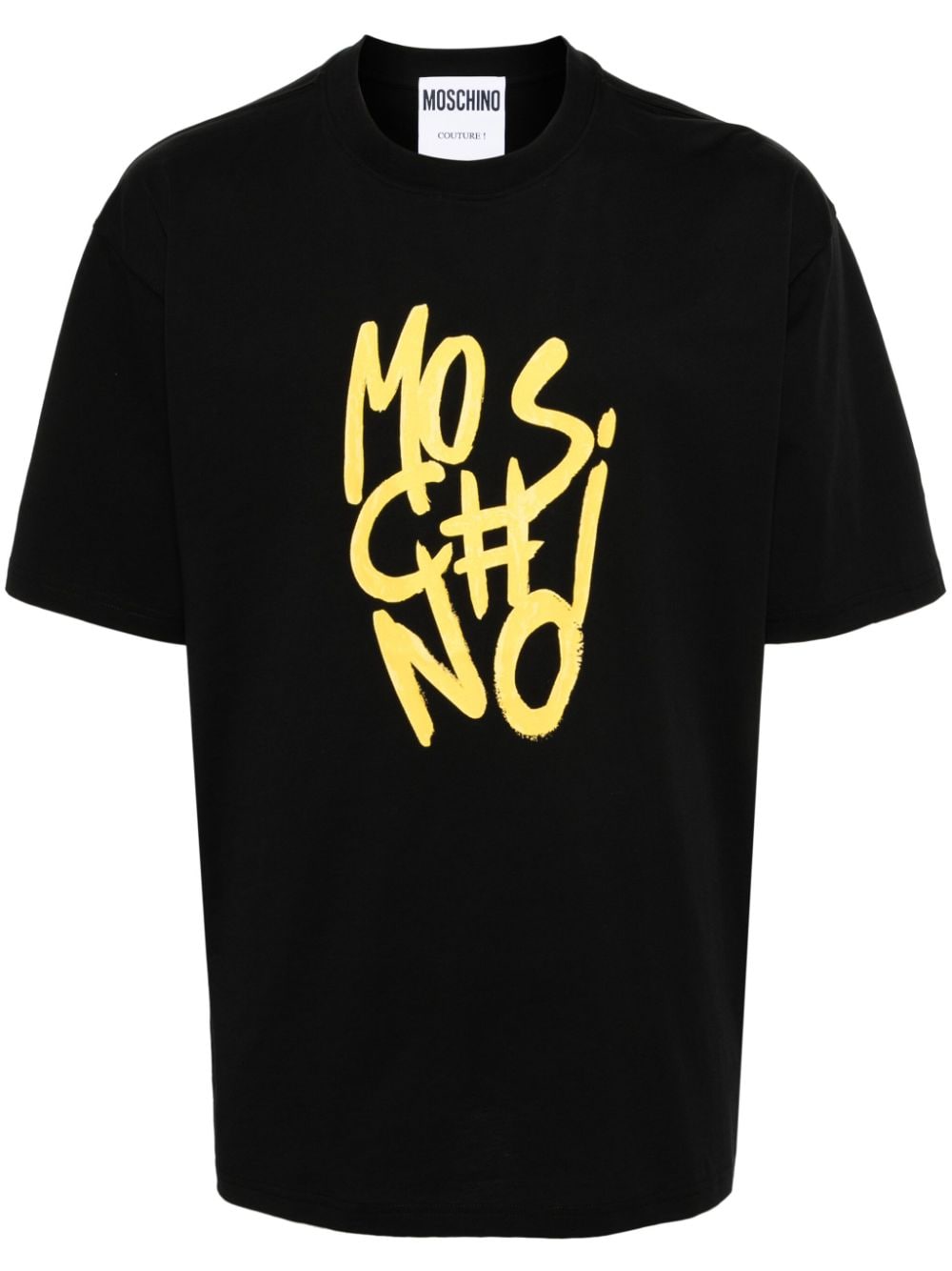 Moschino logo-print cotton T-shirt - Black von Moschino