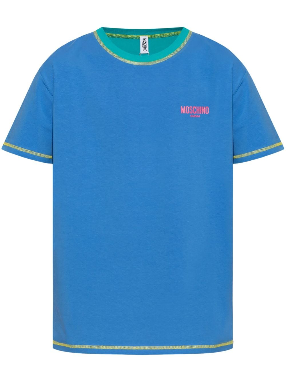 Moschino logo-print cotton T-shirt - Blue von Moschino