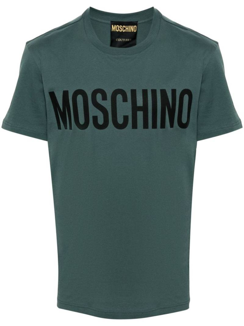 Moschino logo-print cotton T-shirt - Green von Moschino