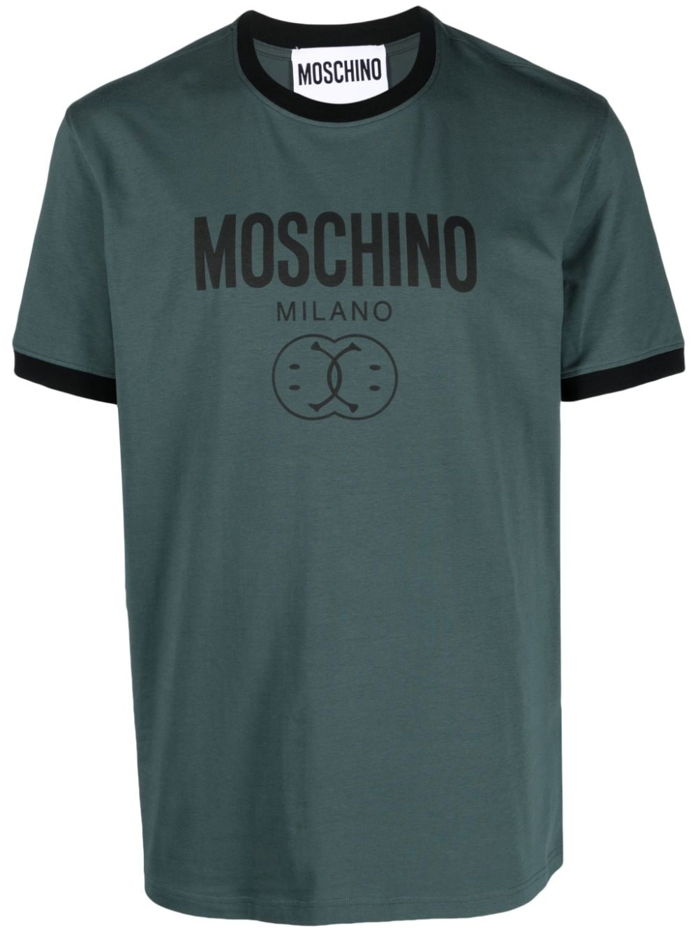 Moschino logo-print cotton T-shirt - Green von Moschino
