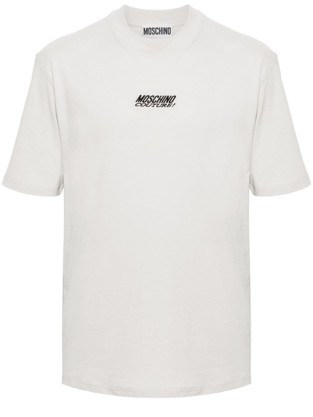 Moschino logo-print cotton T-shirt - Grey von Moschino