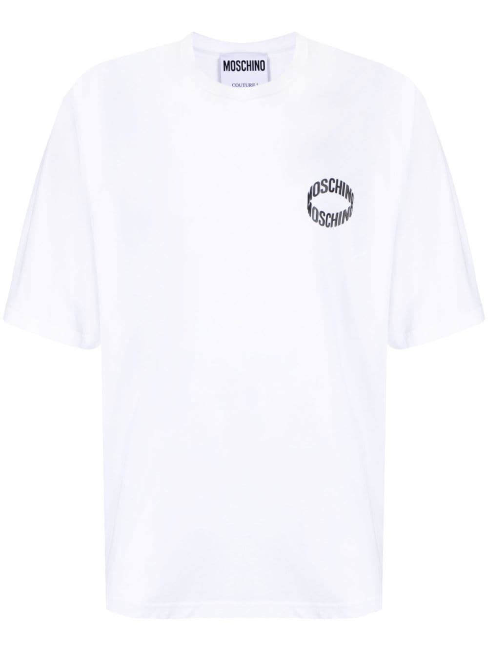 Moschino logo-print cotton T-shirt - White von Moschino