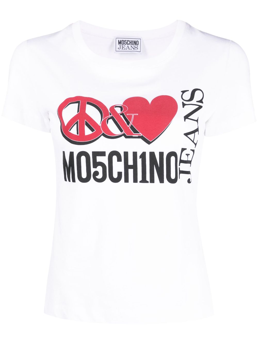 MOSCHINO JEANS logo-print cotton T-shirt - White von MOSCHINO JEANS