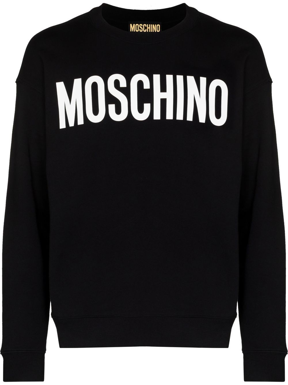 Moschino logo-print cotton sweatshirt - Black von Moschino