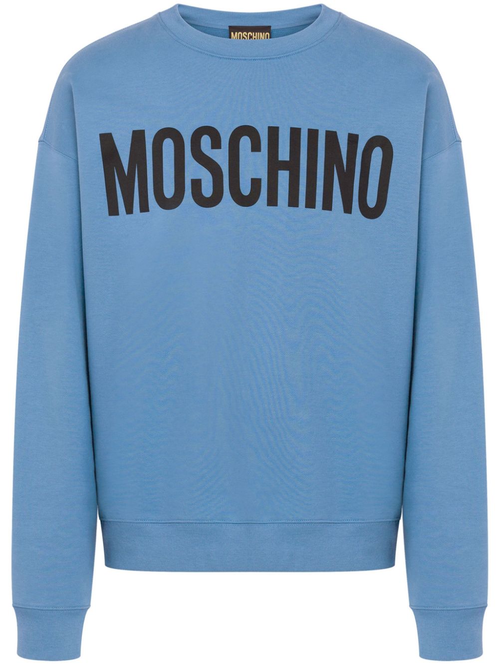 Moschino logo-print cotton sweatshirt - Blue von Moschino