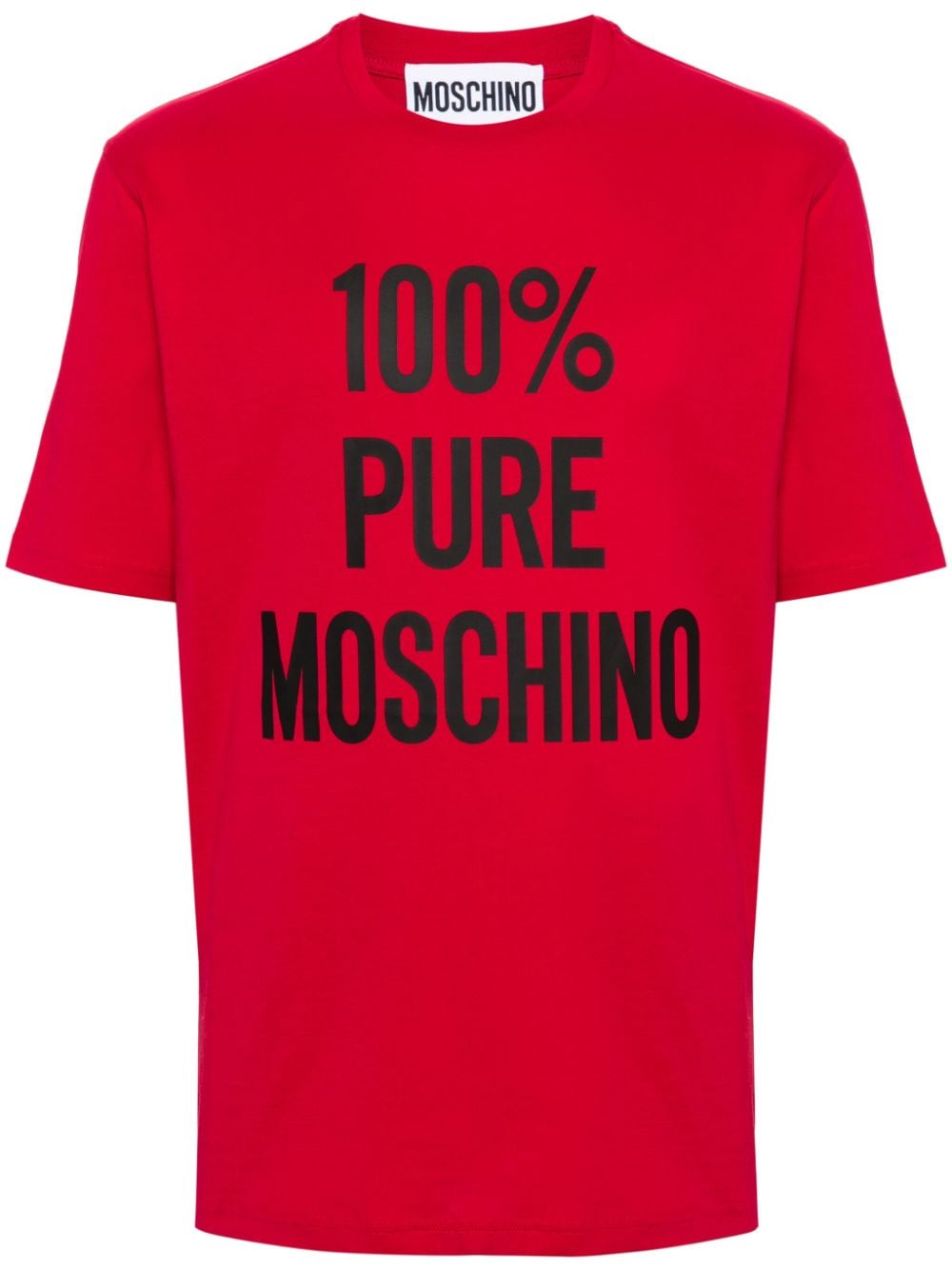 Moschino logo-print cotton t-shirt - Red von Moschino
