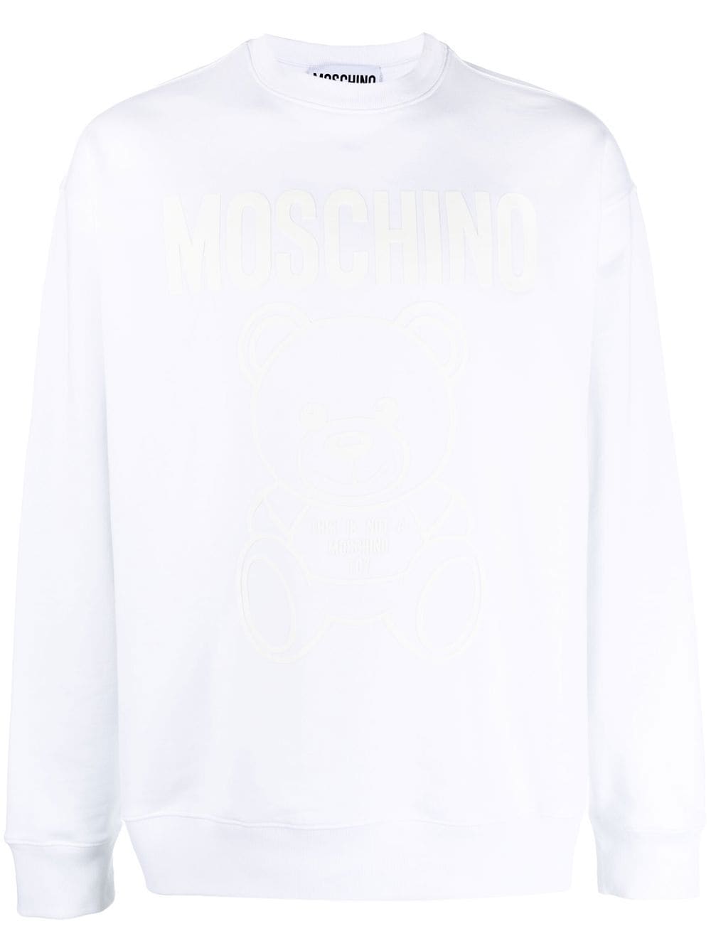 Moschino logo-print crew neck sweatshirt - White von Moschino