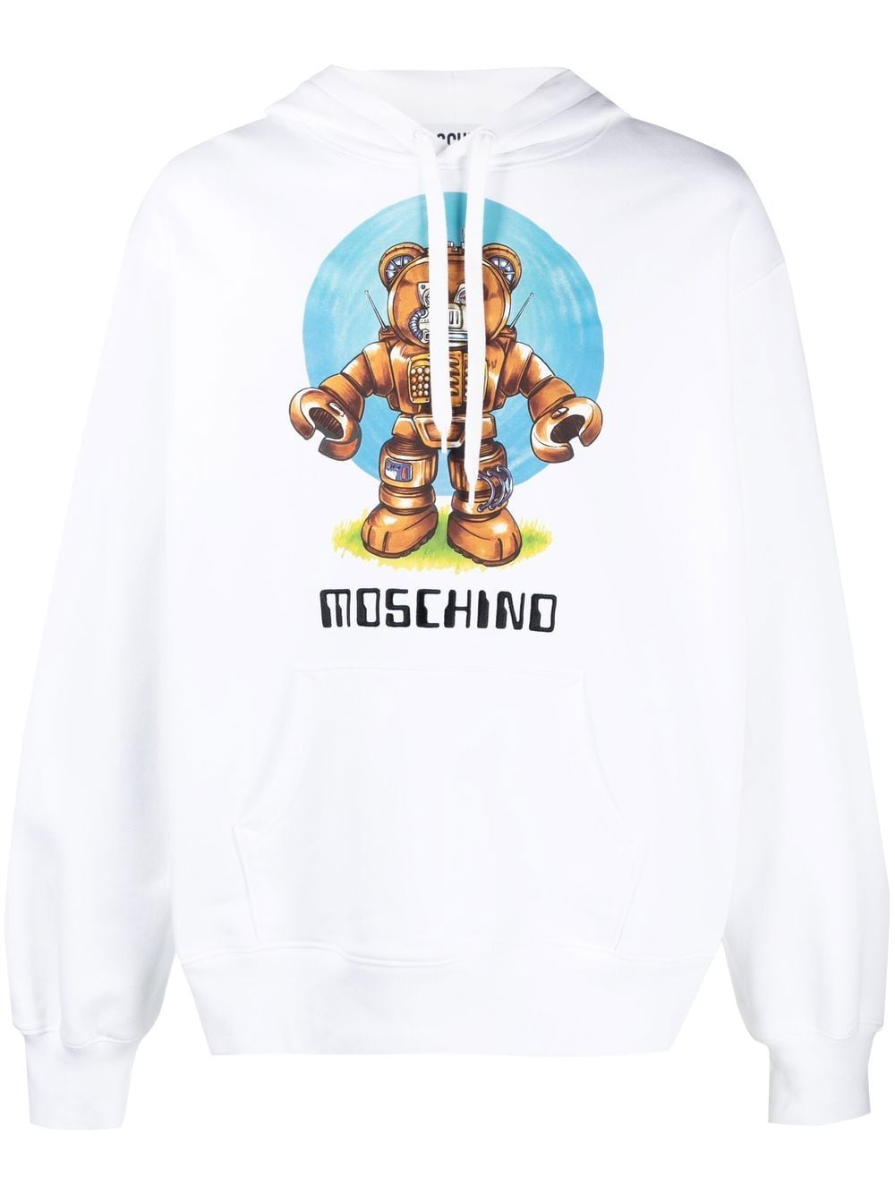 Moschino logo-print detail hoodie - White von Moschino