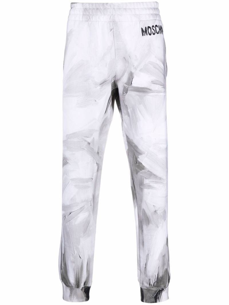 Moschino logo-print detail track pants - White von Moschino