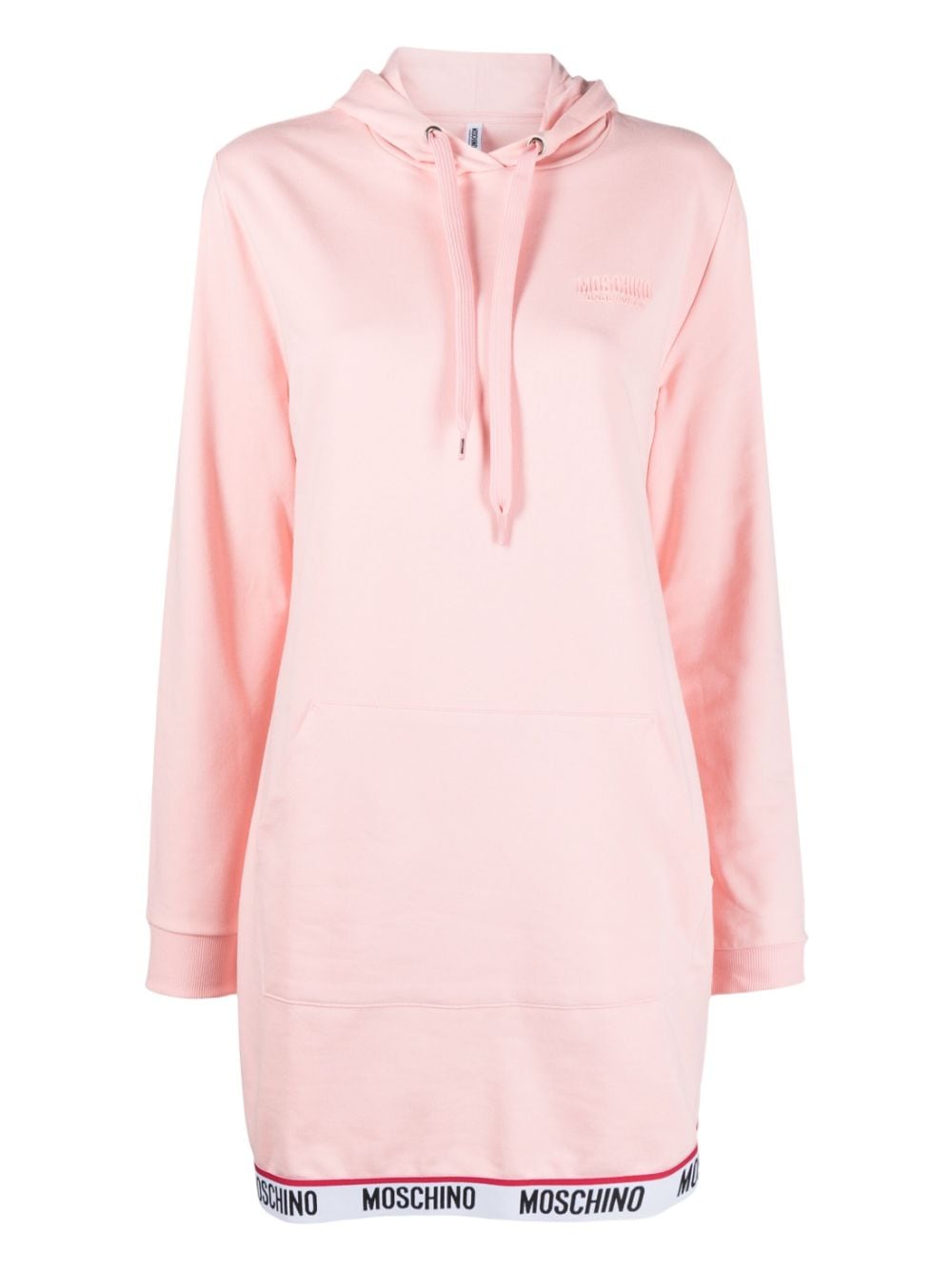 Moschino logo-print drawstring hoodie - Pink von Moschino