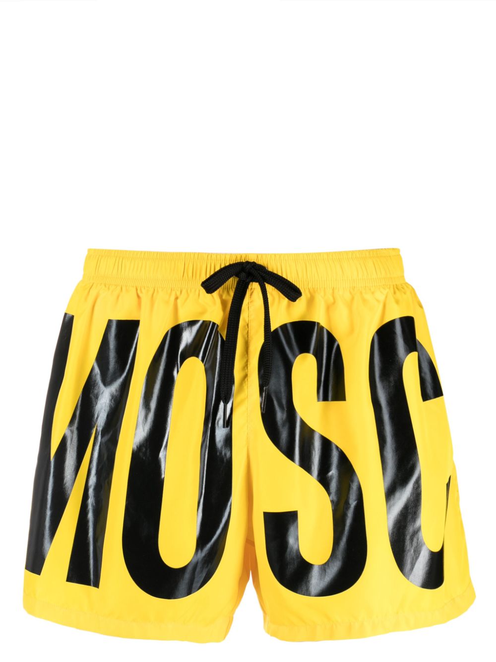 Moschino logo-print drawstring swim shorts - Yellow von Moschino