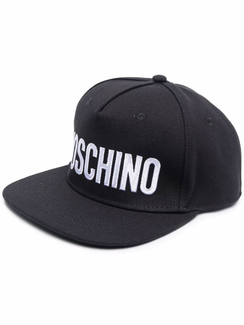 Moschino logo-print flat cap - Black von Moschino