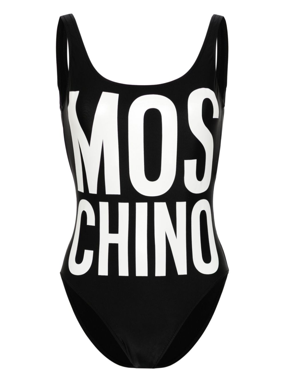 Moschino logo-print one-piece swimsuit - Black von Moschino