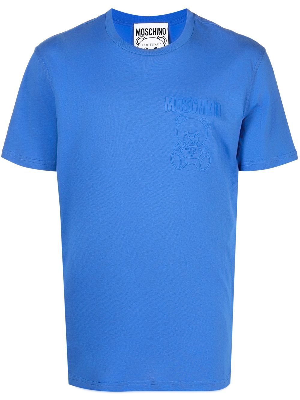 Moschino logo-print organic cotton T-shirt - Blue von Moschino