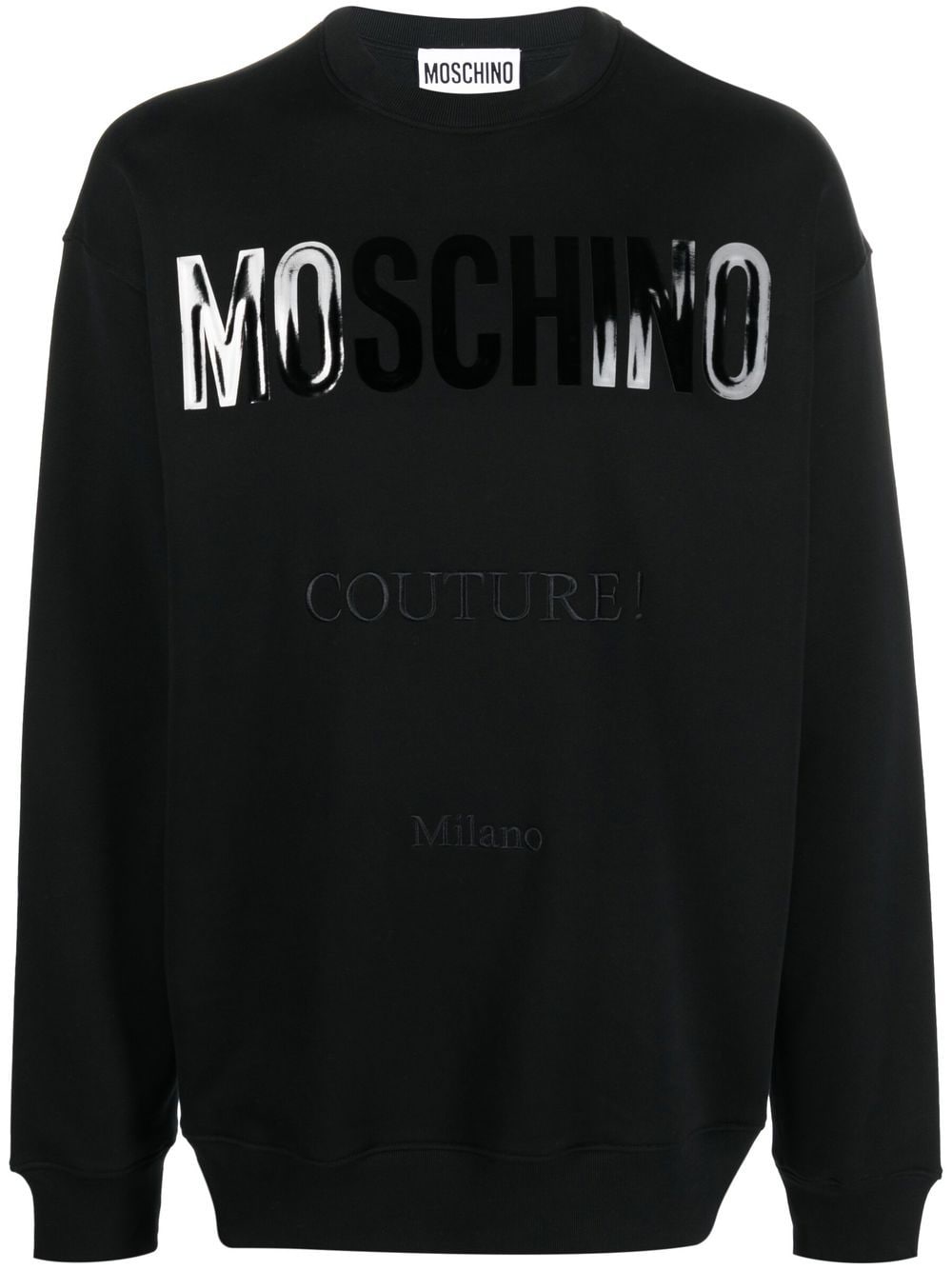 Moschino logo-print organic-cotton sweatshirt - Black von Moschino