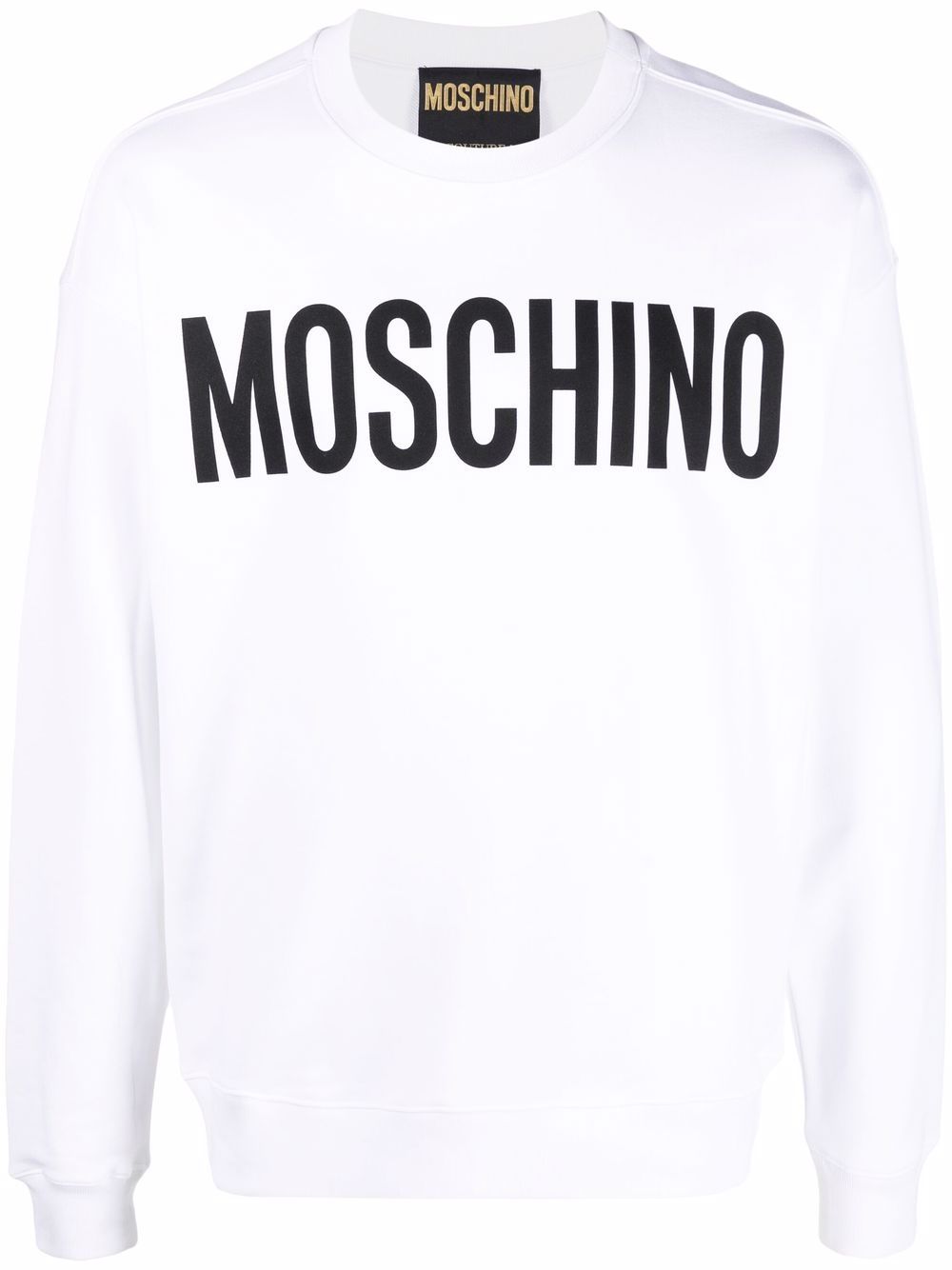Moschino logo-print organic cotton sweatshirt - White von Moschino