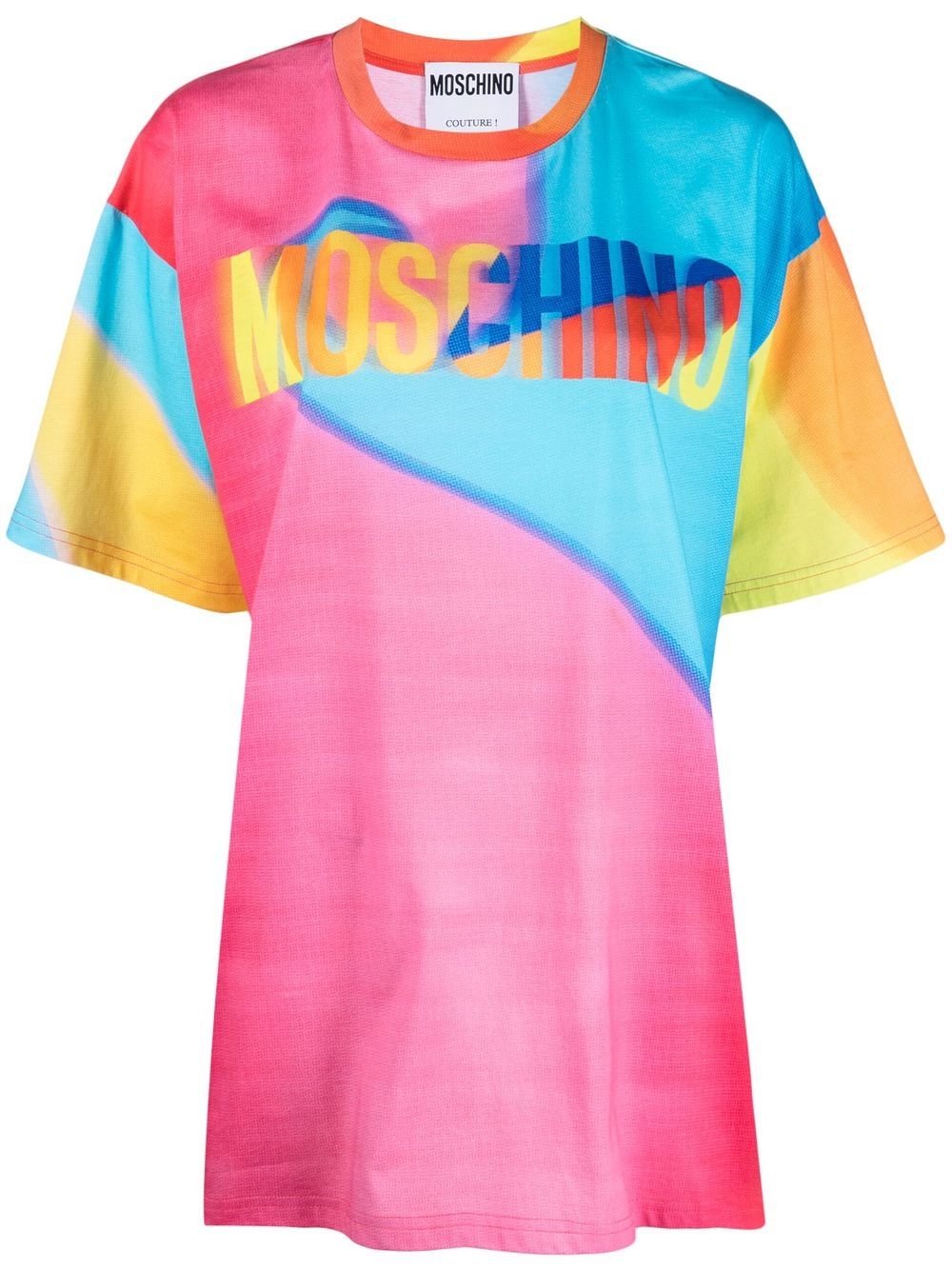 Moschino logo-print oversized T-shirt - Pink von Moschino